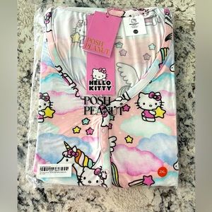 Posh Peanut Hello Kitty Woman’s Pajama set short Sleeve XXL NWT Unicorn Lim Edit